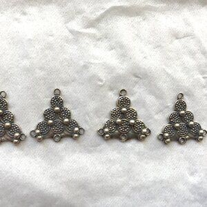 NWT 4 Bali or Thai Silver Chandelier or Connector Parts for Jewelry Making